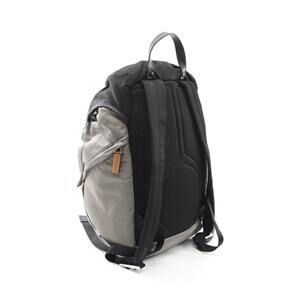 Prada backpack TESSUTO MONTAGN gray leather brown Saffiano black nylon